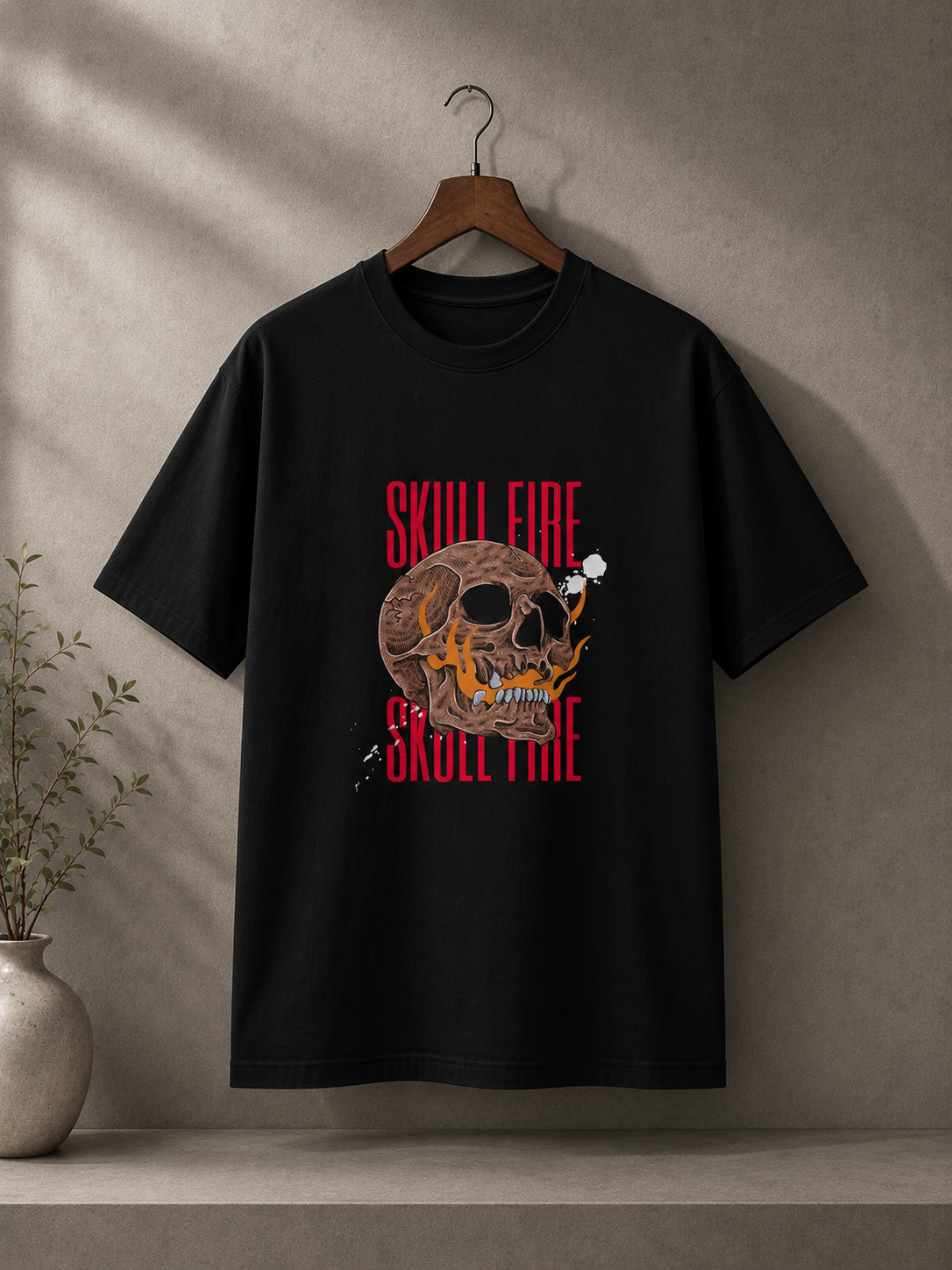 SKULL FIRE™ Oversized Graphic Tee