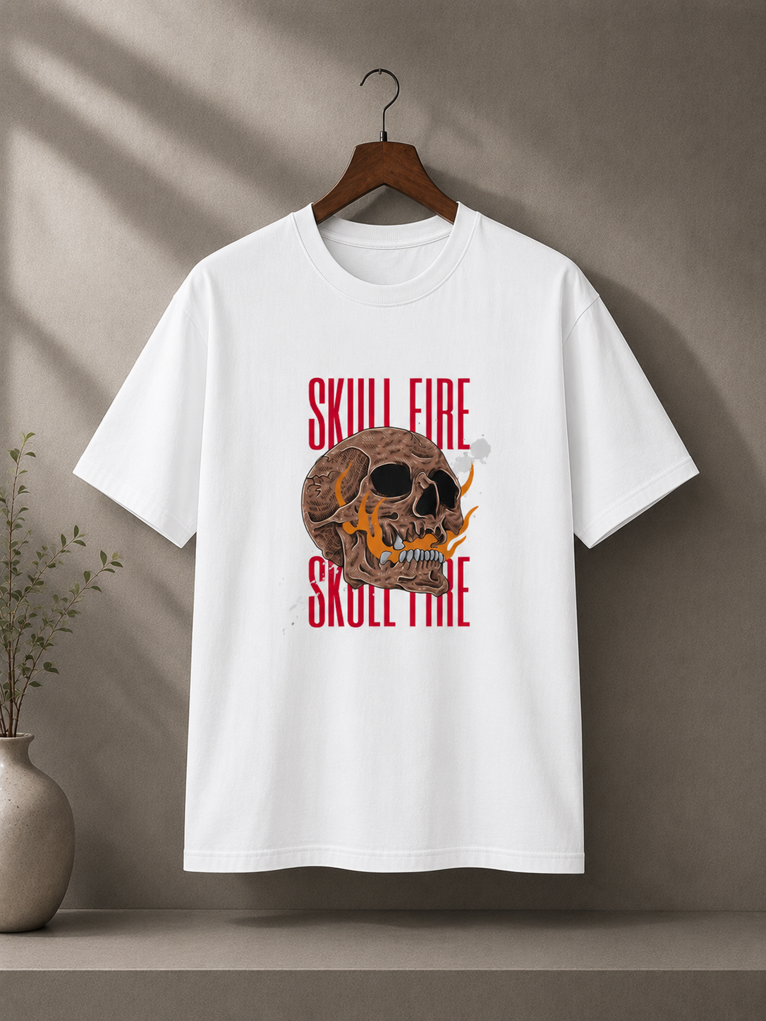 SKULL FIRE™ Oversized Graphic Tee