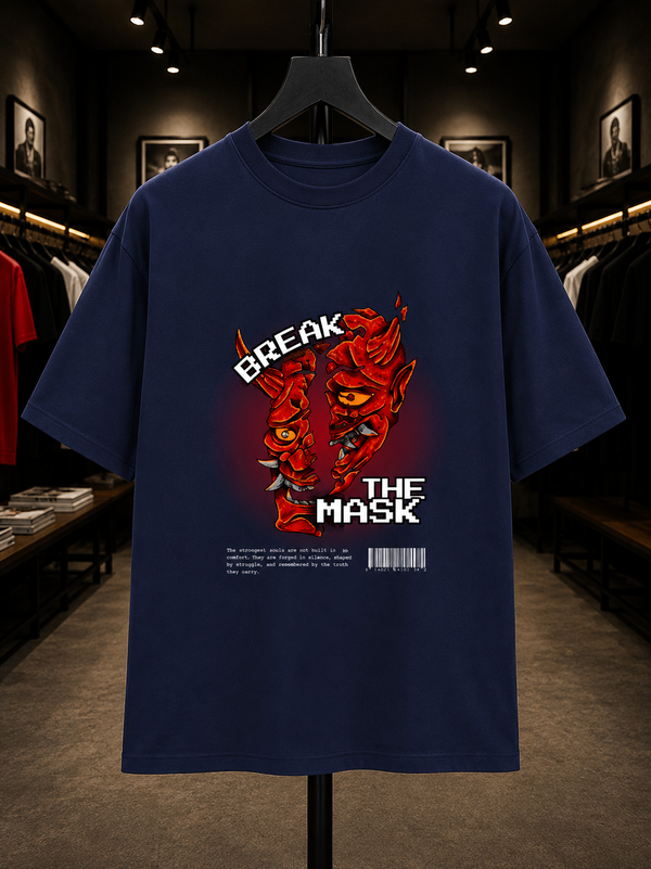 Break the Mask – Crimson Oni Graphic T-Shirt